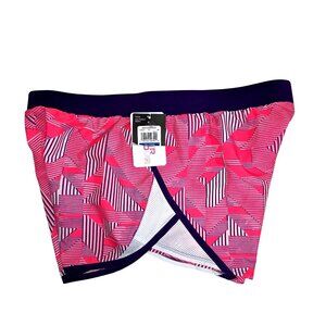 Under Armour YXL Girls Running Shorts Pink & Purple Striped Pattern 3891